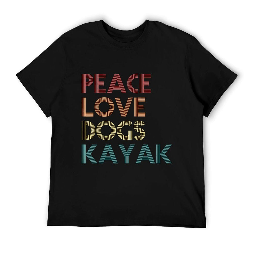 Kayaking Apparel And Dog Lovers Vintage Retro T-Shirt