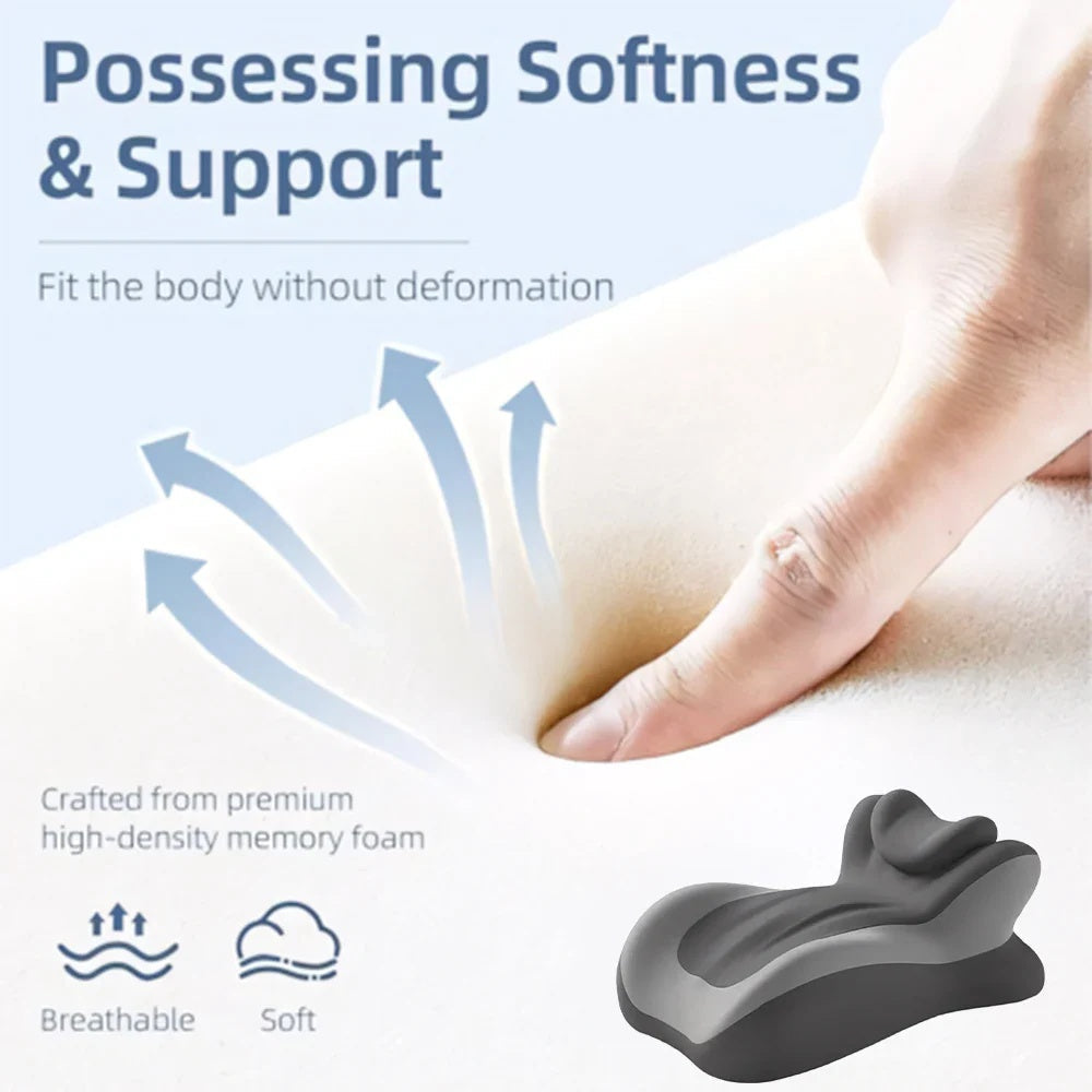 Multifunctional Memory Foam Reading Pillow – Prone Headrest & Arm Support with Removable Cover