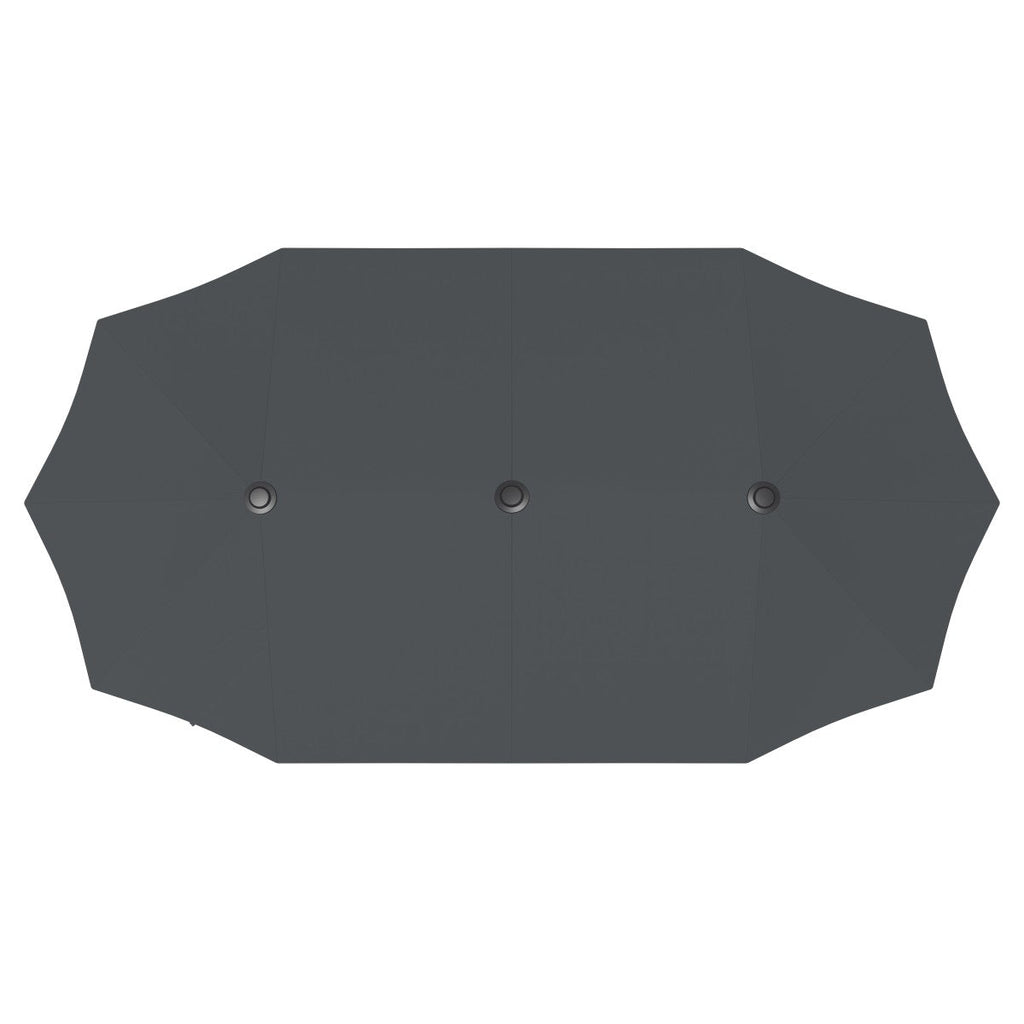Ainfox 13ft Large Patio Umbrella, Outdoor Double-Sided Rectangle Market Heavy Duty Umbrellas without Base