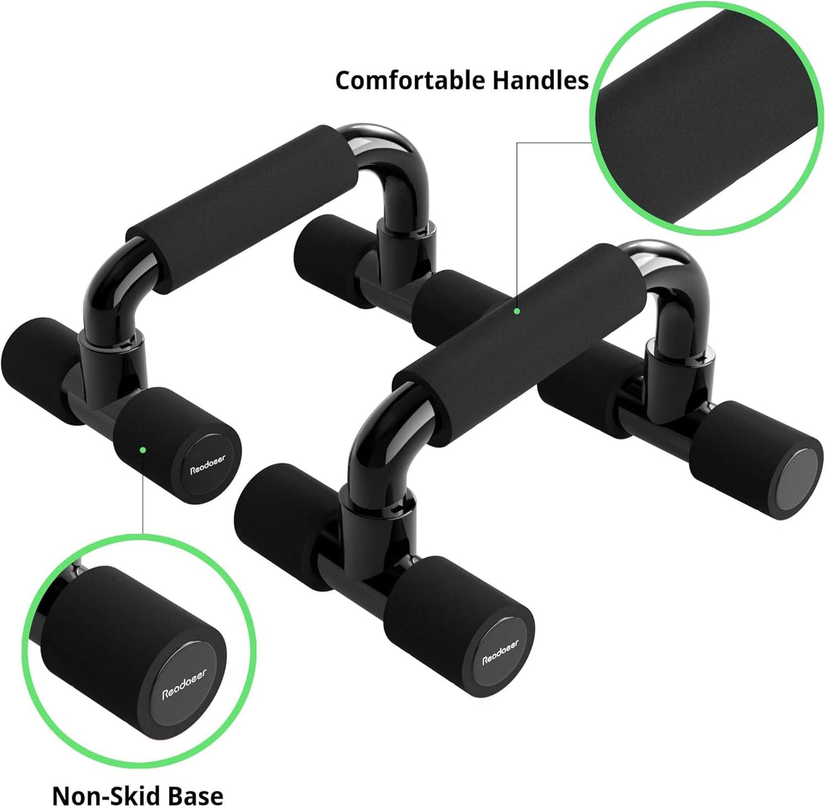 Push up Bars Gym Exercise Equipment Fitness 1 Pair Pushup Handles with Cushioned Foam Grip and Non-Slip Sturdy Structure Push up Bars for Men & Women