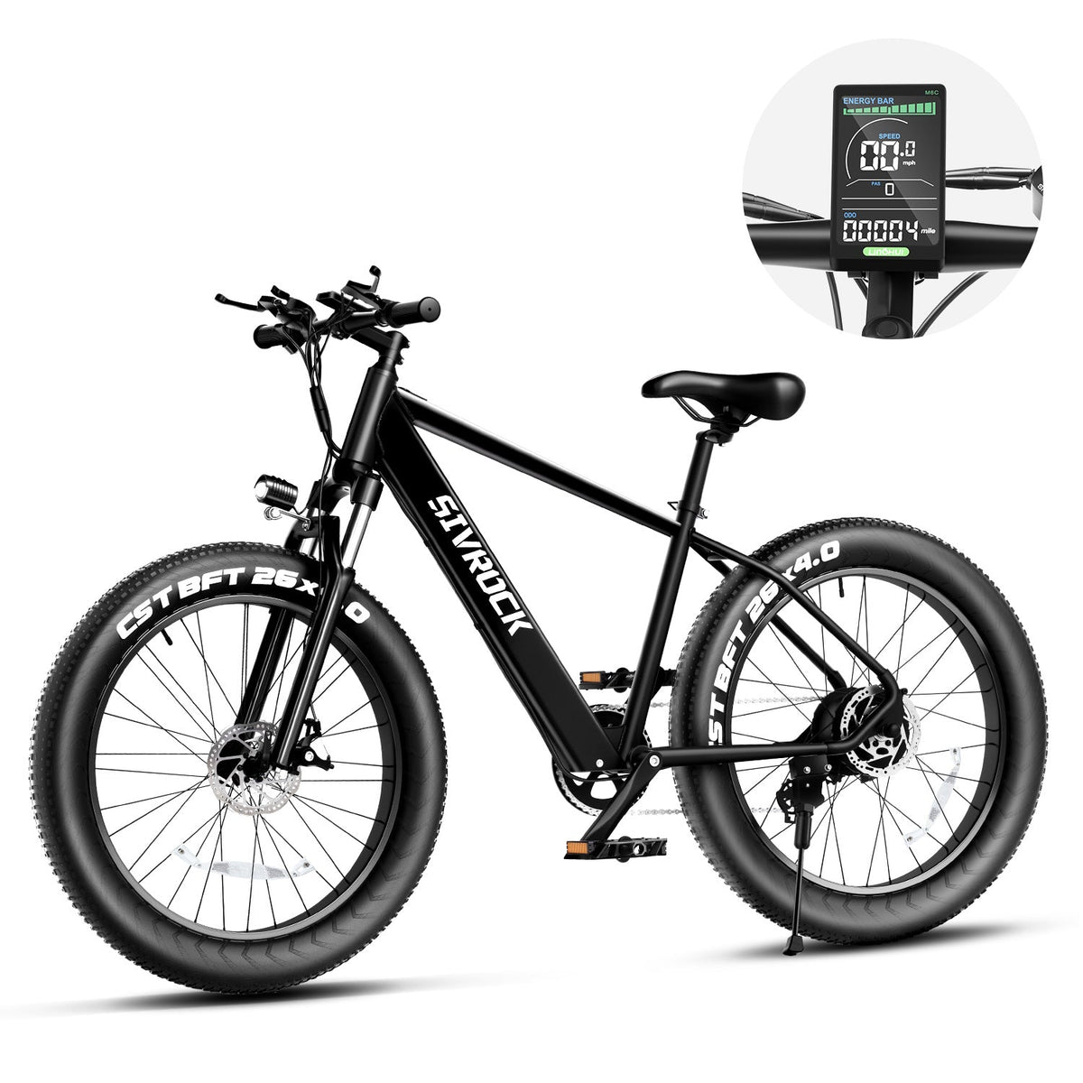 Professional Electric Bike for Adults, 26 X 4.0 Inches Fat Tire Electric Mountain Bicycle, 1000W Motor 48V 15Ah Eike for Trail Riding, Excursion and Commute, UL And GCC Certified