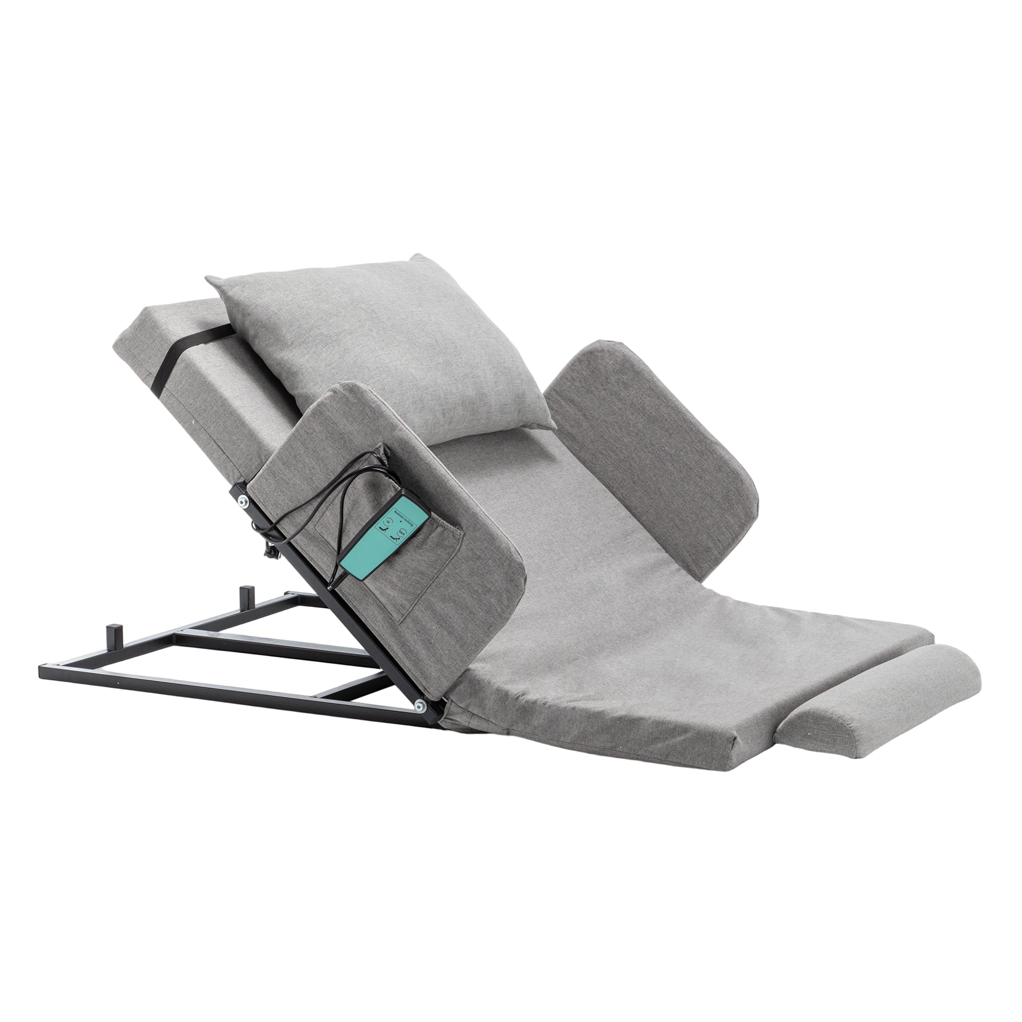 Bed Backrest Electric Adjustable 68 Degree Safety Rails Washable 300 LB