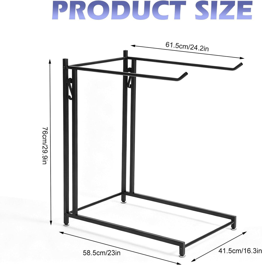 Exercise Ball Storage Rack with Hooks – Home Gym Organizer