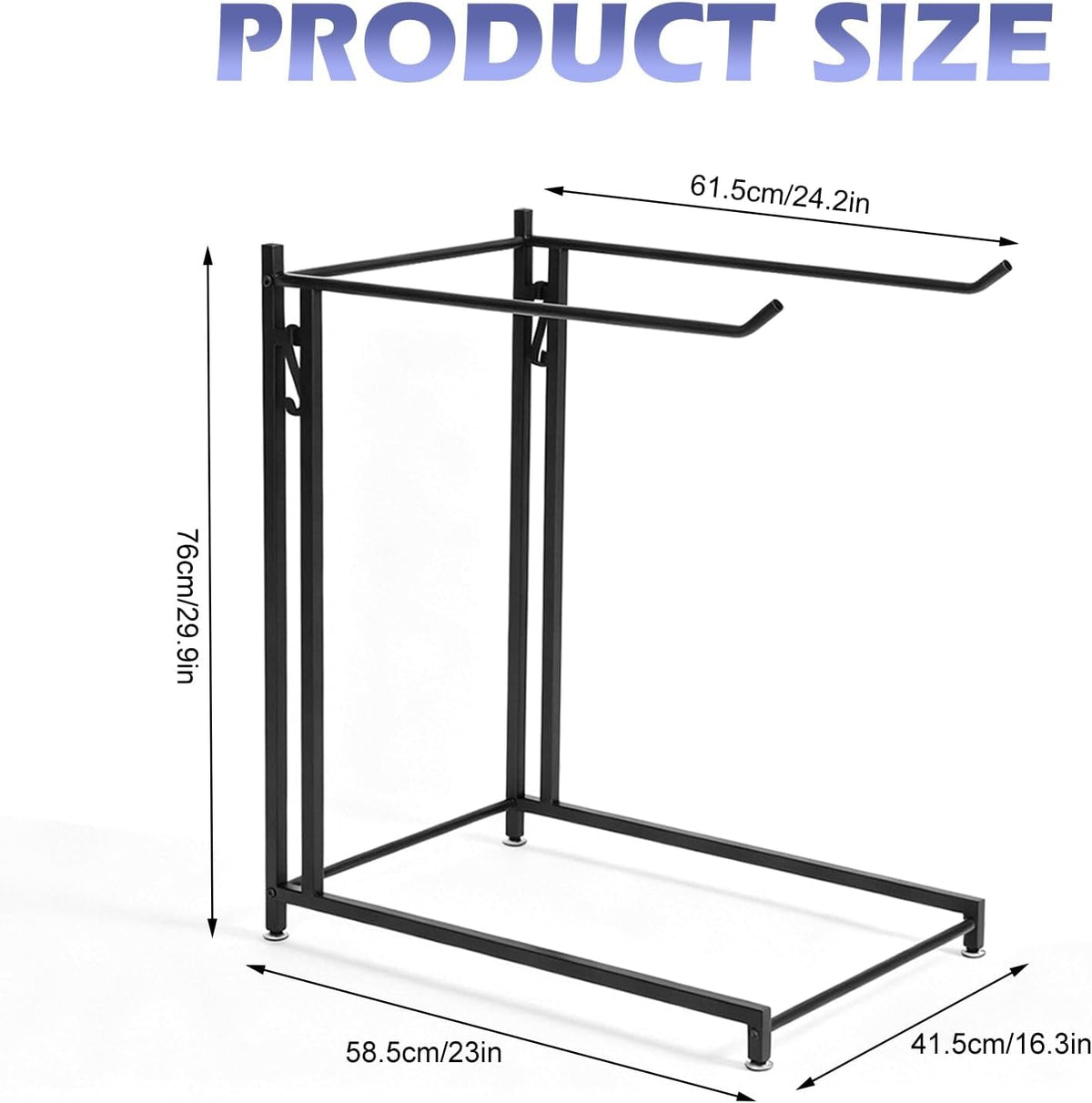 Exercise Ball Storage Rack with Hooks – Home Gym Organizer