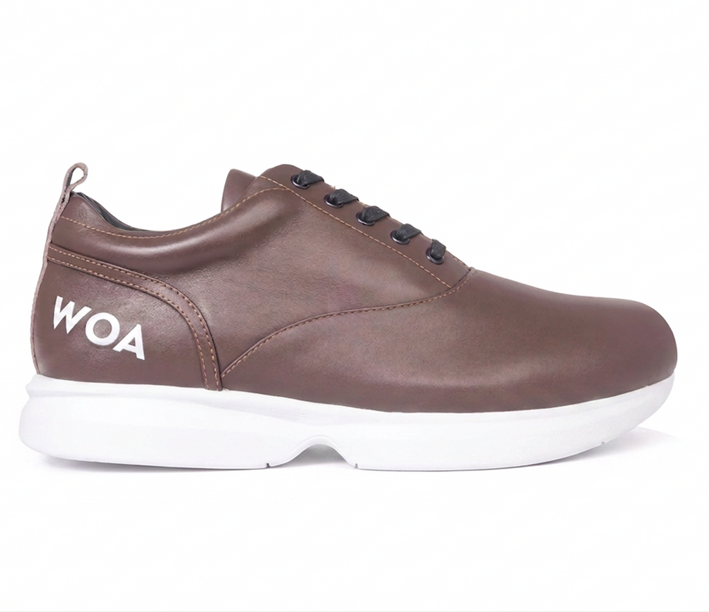 Brown & White WOA Dress Sneaker
