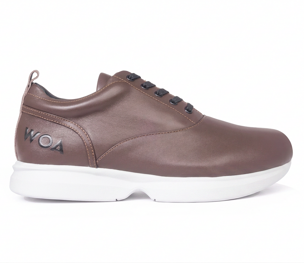 Brown & White WOA Dress Sneaker