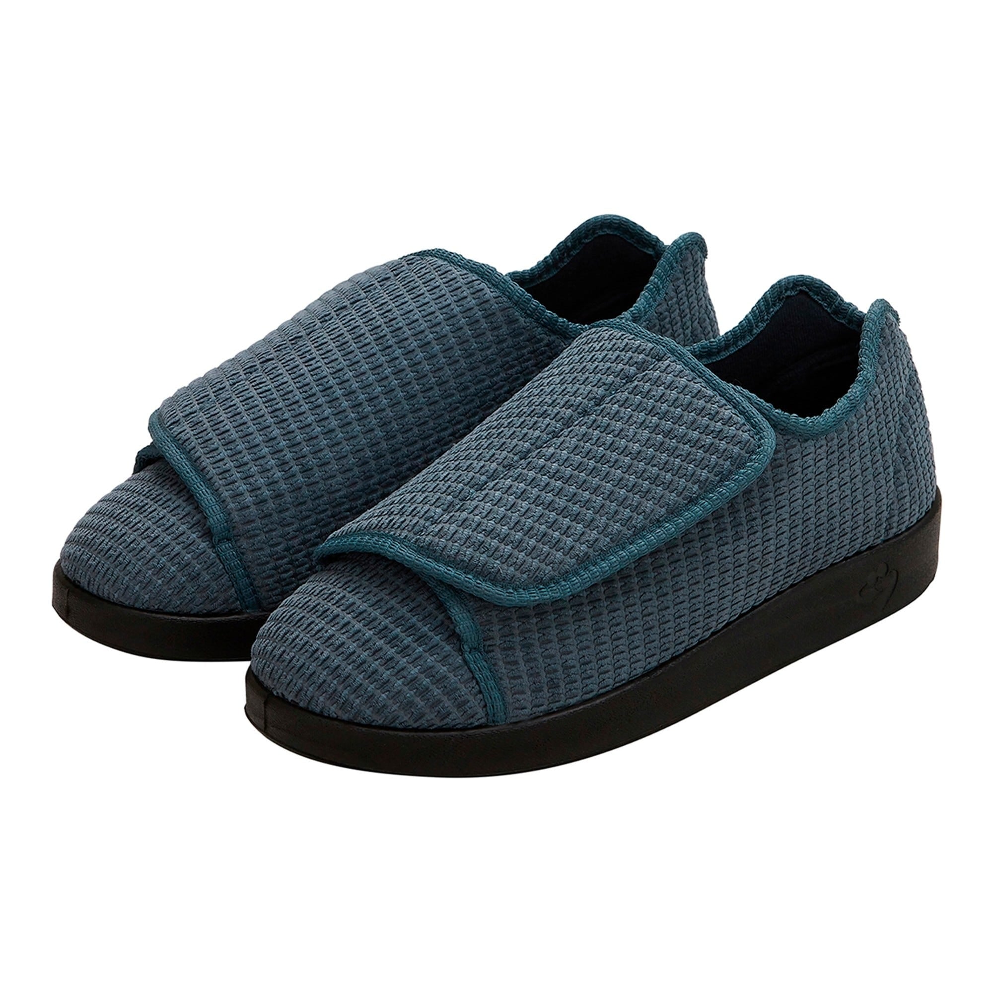 Silverts Men’s Double-Extra Wide Slip-Resistant Slippers For Seniors 11 Steel