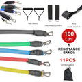 15 Pcs Resistance Bands Set Fitness Bands Resistance Gym Equipment Exercise Bands Pull Rope Fitness Elastic Training Expander