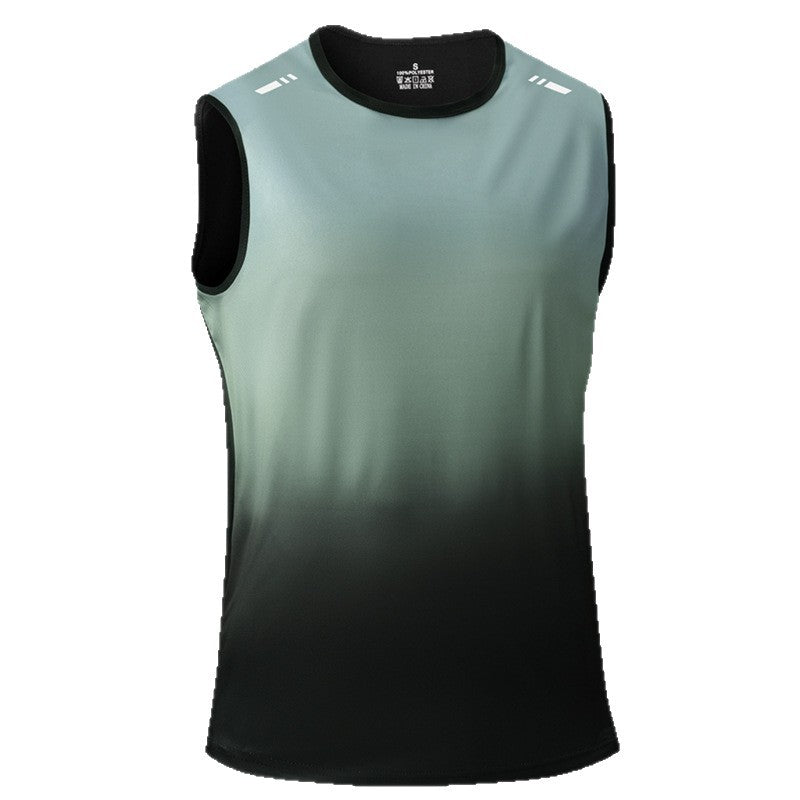Mens Sleeveless T-shirt Ideal For Outdoor Running Fitness And Basketball