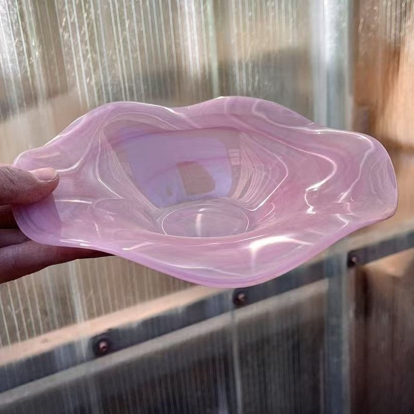 Glass Fruit Bowl Salad Plate
