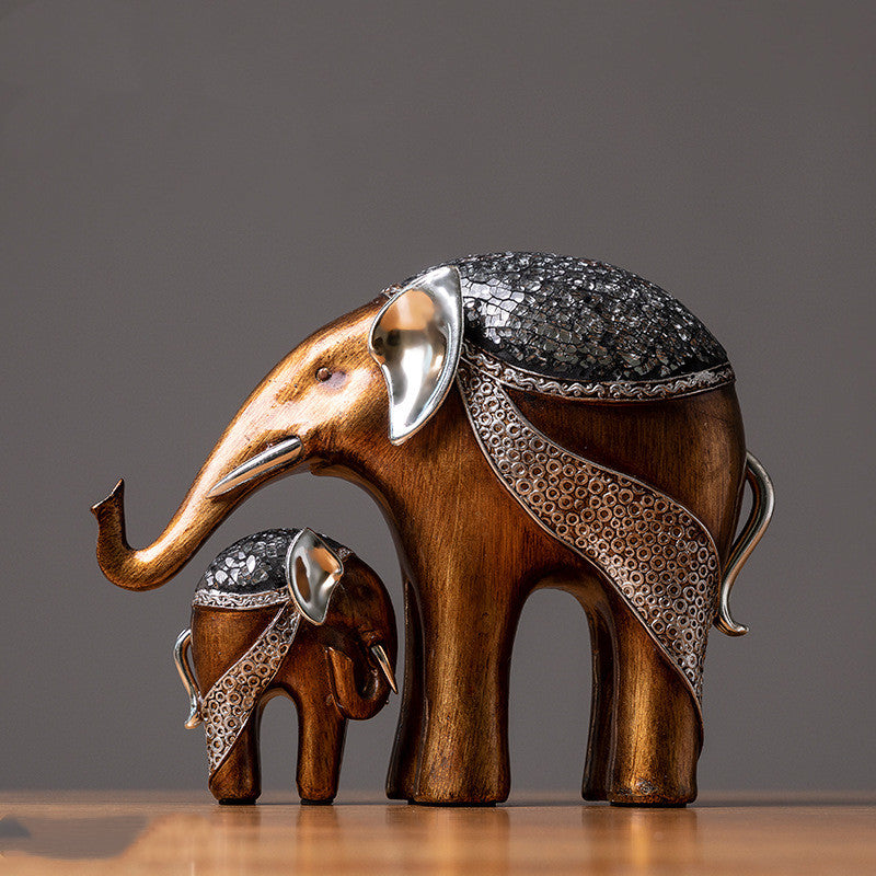 Resin Elephant Sculpture – Living Room & Cabinet Asian