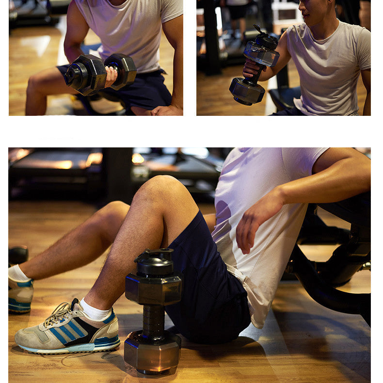 Sports Water Bottle Men, Fitness Dumbbell Cup Creative