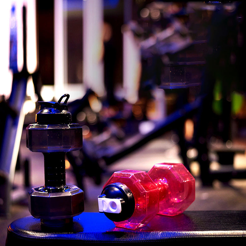 Sports Water Bottle Men, Fitness Dumbbell Cup Creative