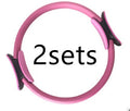 Yoga Fitness Pilates Rings - Women Girls Circle Magic Dual Exercise Home Gym Workout Sports Lose Weight Body Resistance