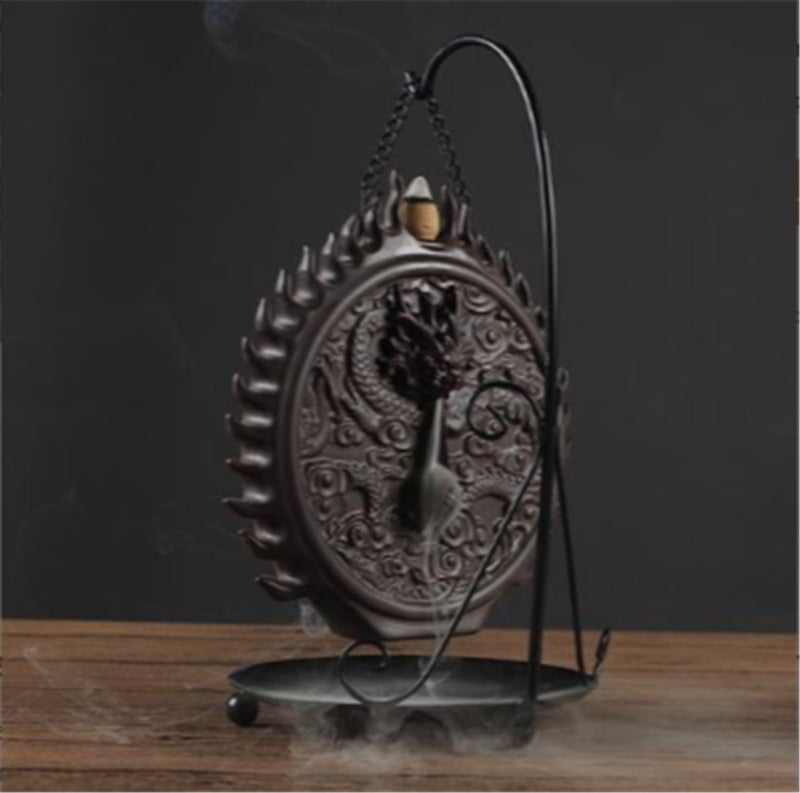 Ceramic Dragon Wall Design Incense Burner