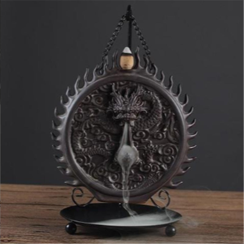 Ceramic Dragon Wall Design Incense Burner