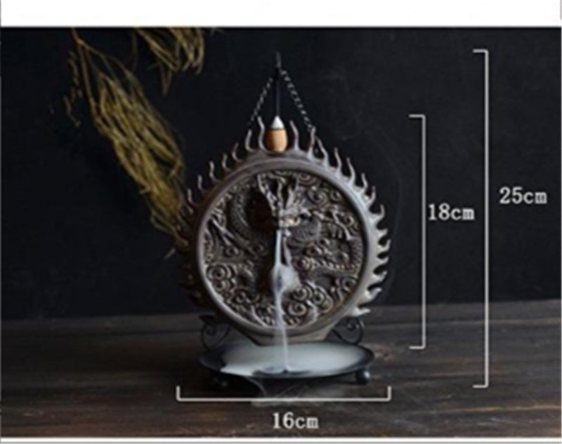 Ceramic Dragon Wall Design Incense Burner