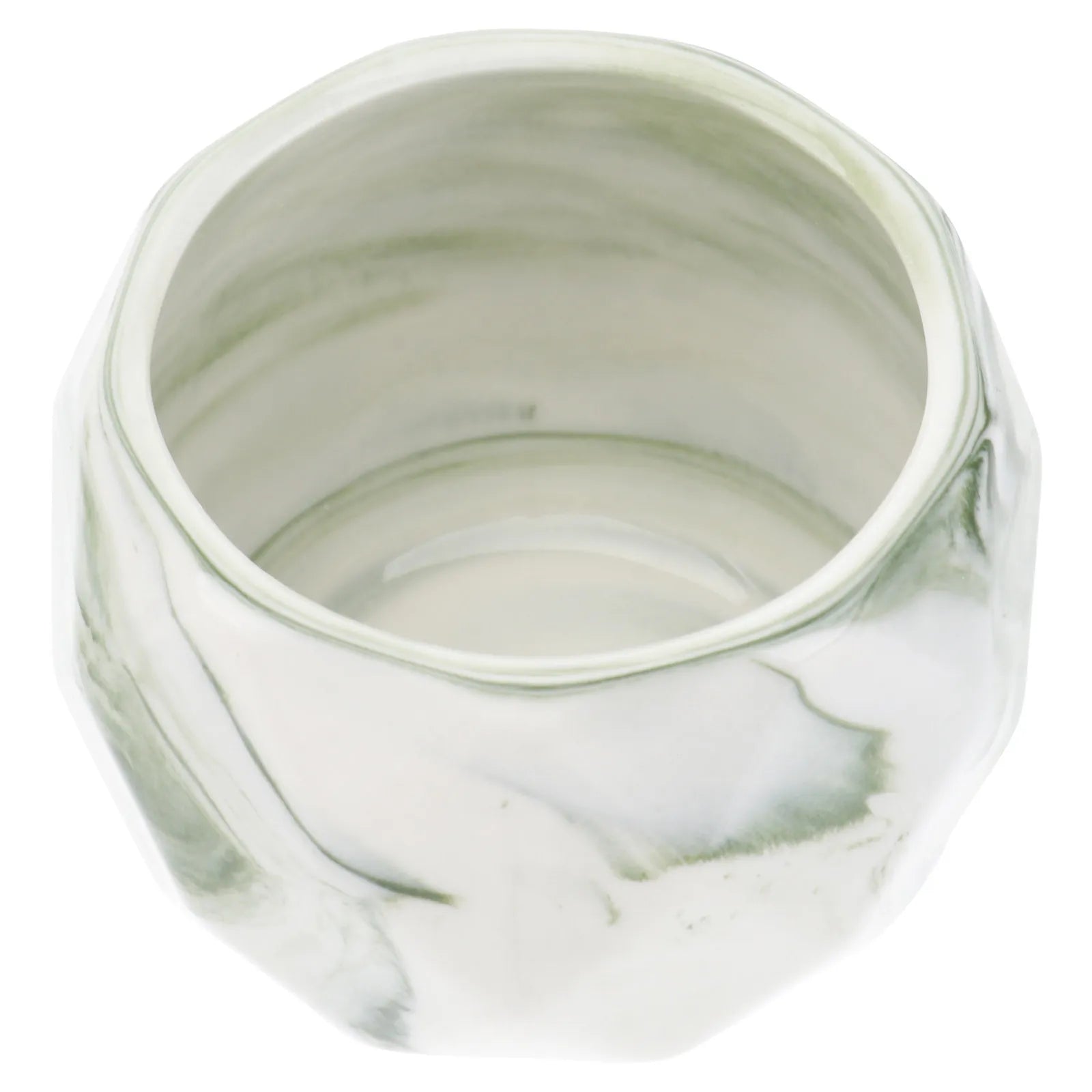 Premium Green Marble-Finish Ceramic Succulent Planter (8 × 5 cm)