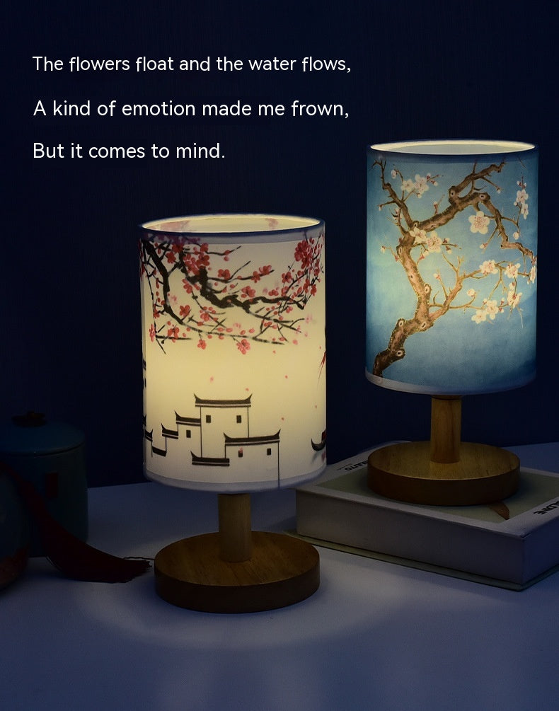 Guo Feng Cozy Table Lamp Bedroom Bedside Chinese Style Decoration