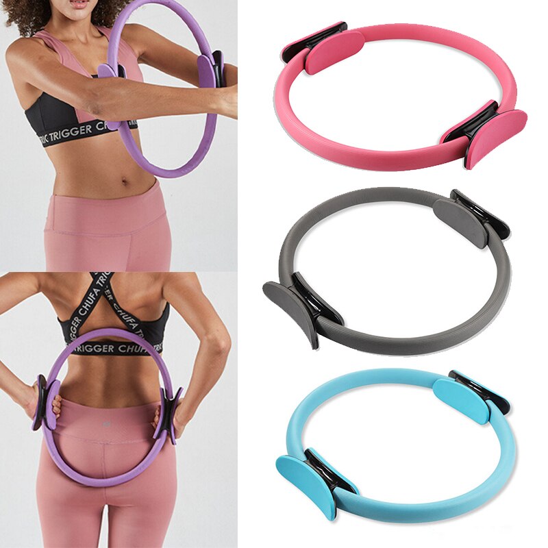 Yoga Fitness Pilates Rings - Women Girls Circle Magic Dual Exercise Home Gym Workout Sports Lose Weight Body Resistance