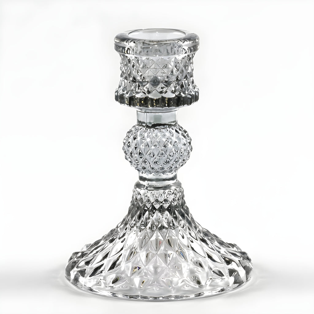 Colored Glass Taper Holder | Smoke