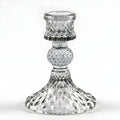 Colored Glass Taper Holder | Smoke