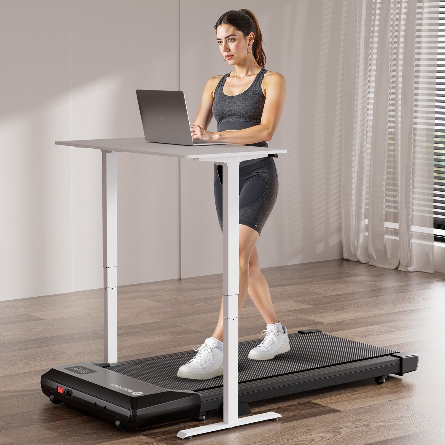 Smart Walking Pad with Incline Treadmill Remote Control; DeerRun Q2 Urban