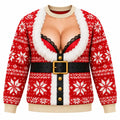 Funny Ugly Christmas Knitted Sweater – Hilarious Holiday Party Jumper, Festive Crewneck Pullover for Men & Women