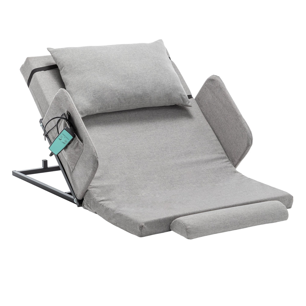 Bed Backrest Electric Adjustable 68 Degree Safety Rails Washable 300 LB