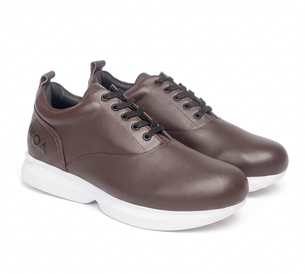 Brown & White WOA Dress Sneaker