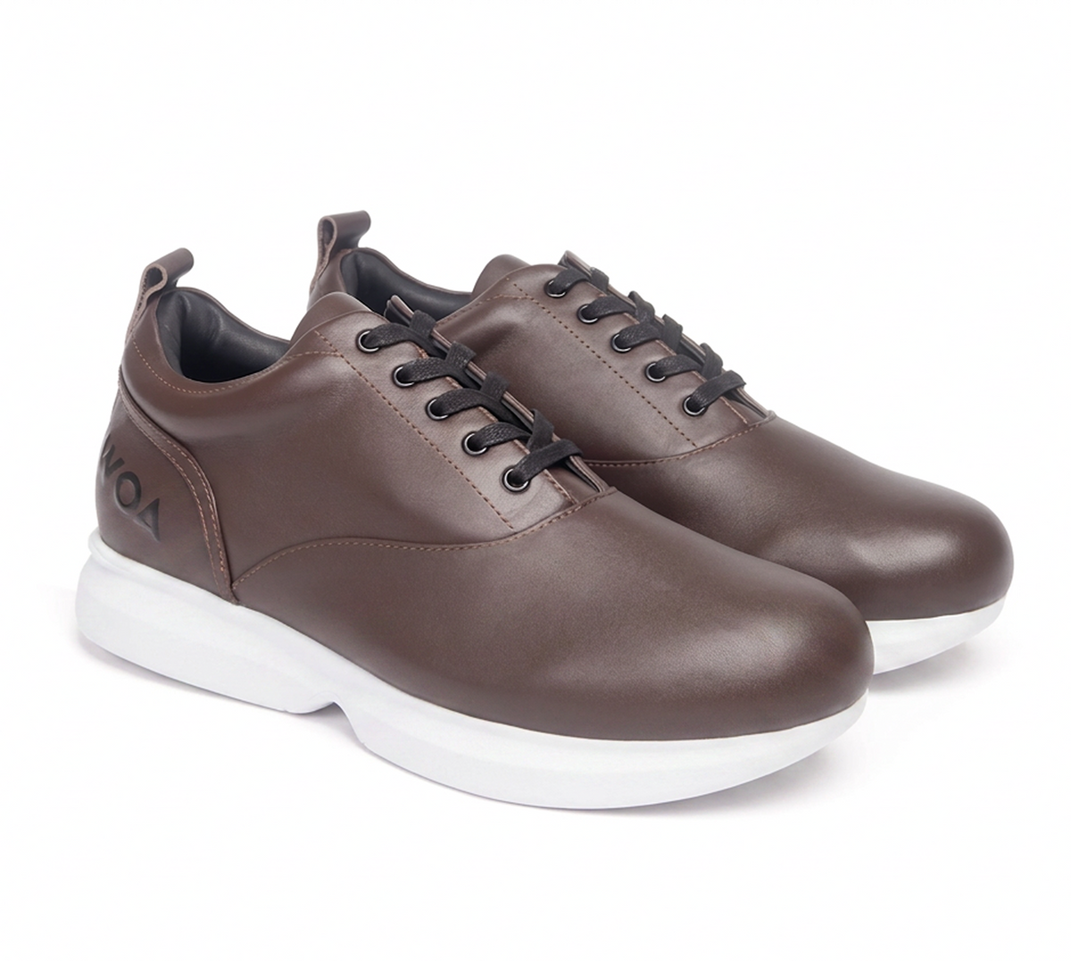 Brown & White WOA Dress Sneaker