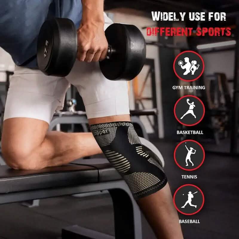 2-Pack: Copper Compression Knee Brace