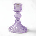 Colored Glass Taper Holder | Light Purple