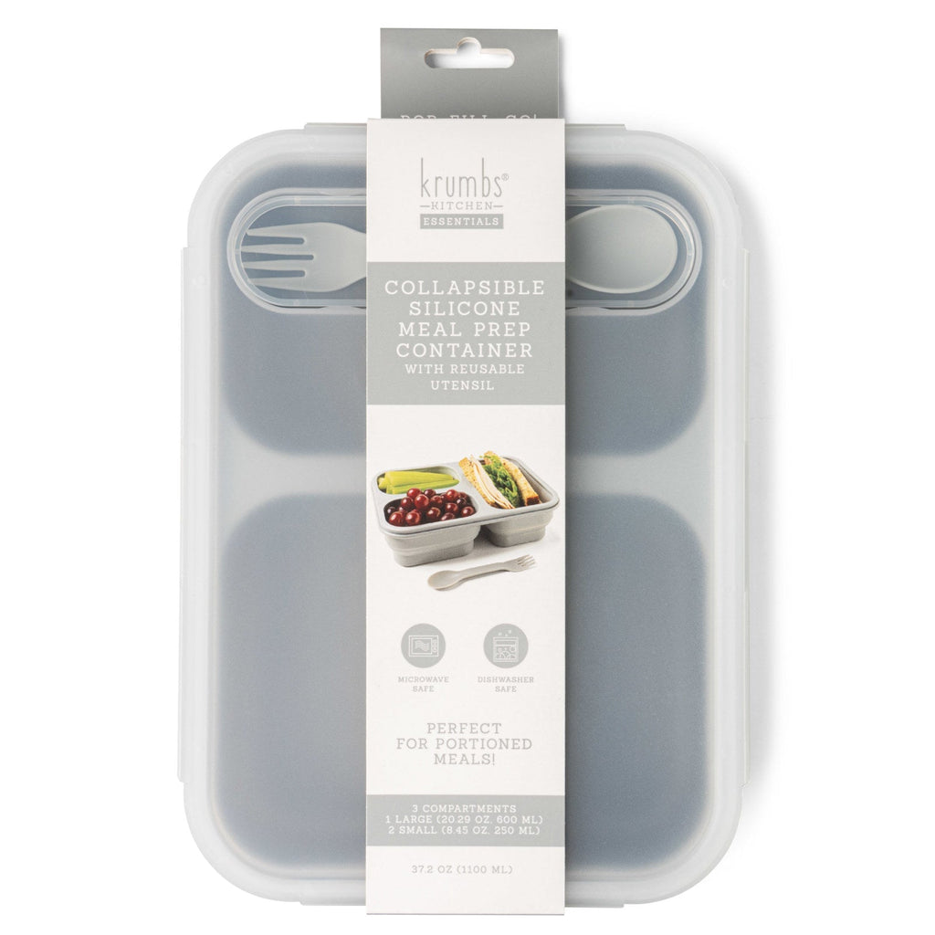 Krumbs Kitchen Collapsible Silicone Meal Prep Container - Black