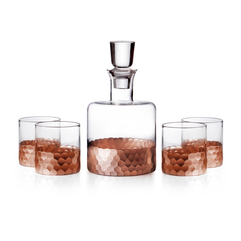 Daphne Copper 5 Pieces Whiskey Set