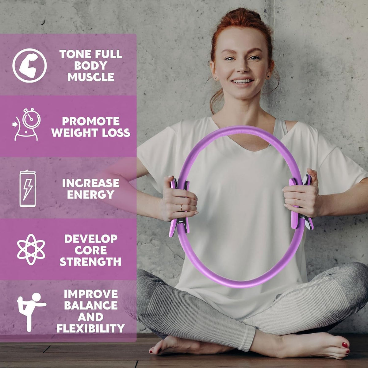 11.81-Inch Pilates Ring – Lightweight Flexible Magic Circle