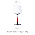 Black and Red Bow Tie Burgundy Wine Glass Pot Belly Home Kitchen Light Luxury Lead-free Crystal Color Glass Wine Original Goblet