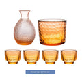Japanese Hammered Glass Wine & Sake Set – 6-Piece