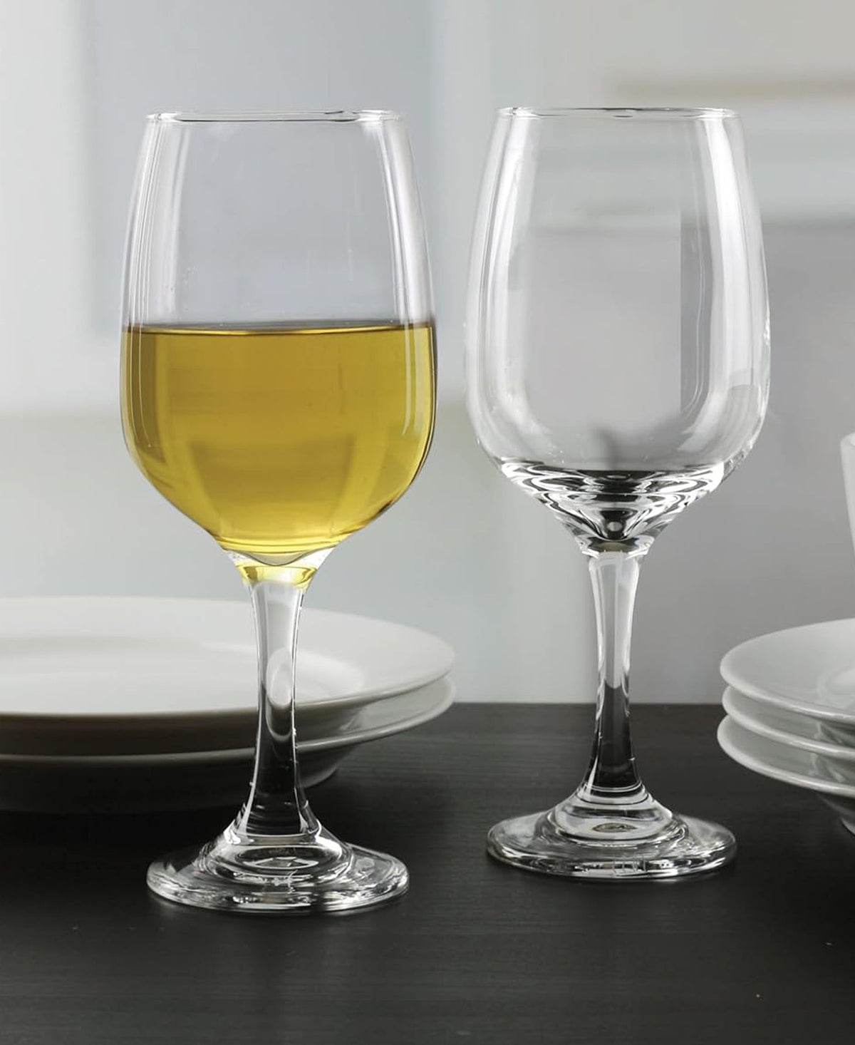CLEAR GLASS WINE GOBLETS SET OF 8 11.7 Oz.  IN REMAILER