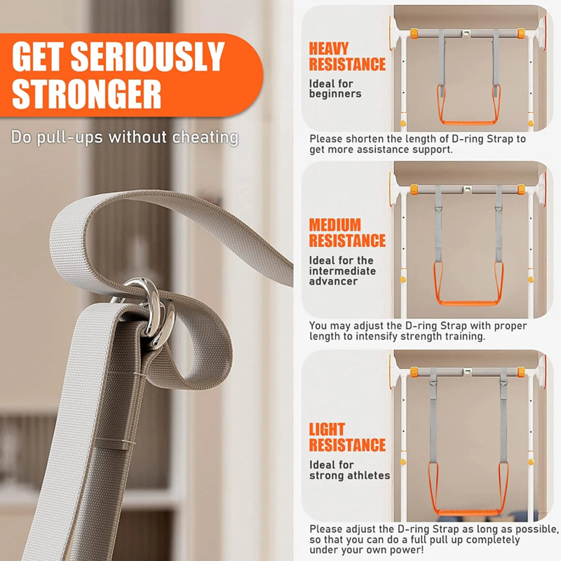 Pull Up Assistance Bands Set, Resistance Strap for Pull Up Assist for Men Women Hanging Training Chin-up Workout Body Stretching