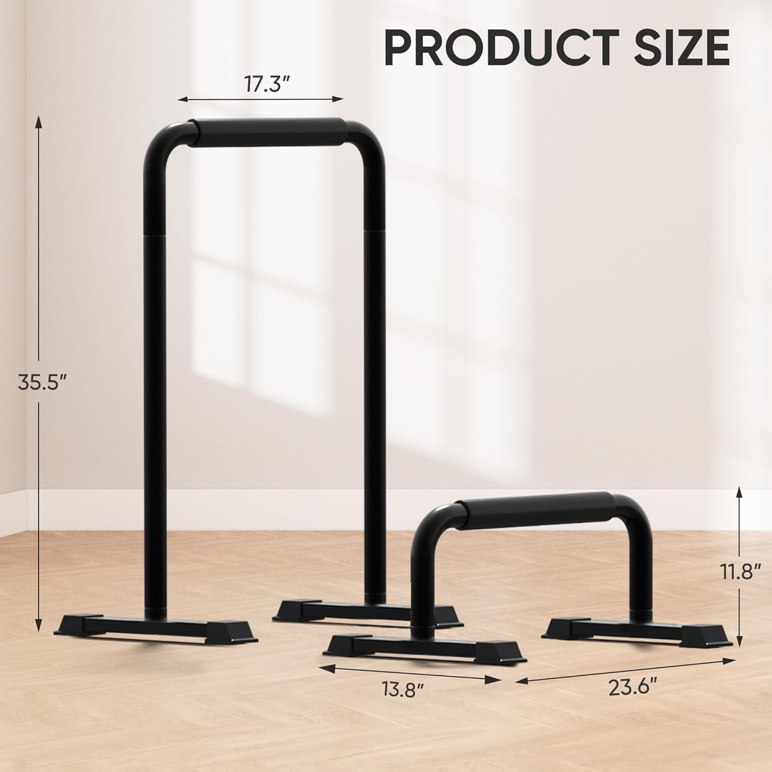 Flexrise Adjustable Dip Bar Pro Max - Heavy Duty Parallel Bars