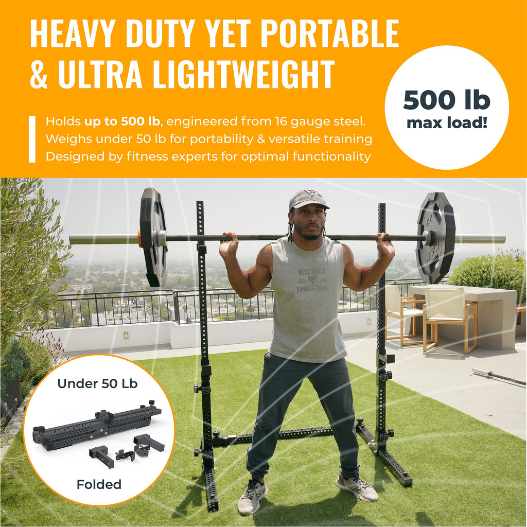 Verse® Agile Rack NEO — Ultra-lightweight Portable Squat Rack For Home Gyms, Apartments, Mobile Trainers and Studios
