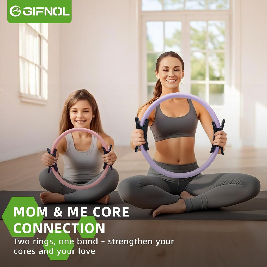 Pilates Ring & Ball Set – 2 Rings, 2 Exercise Balls & 5 Bands