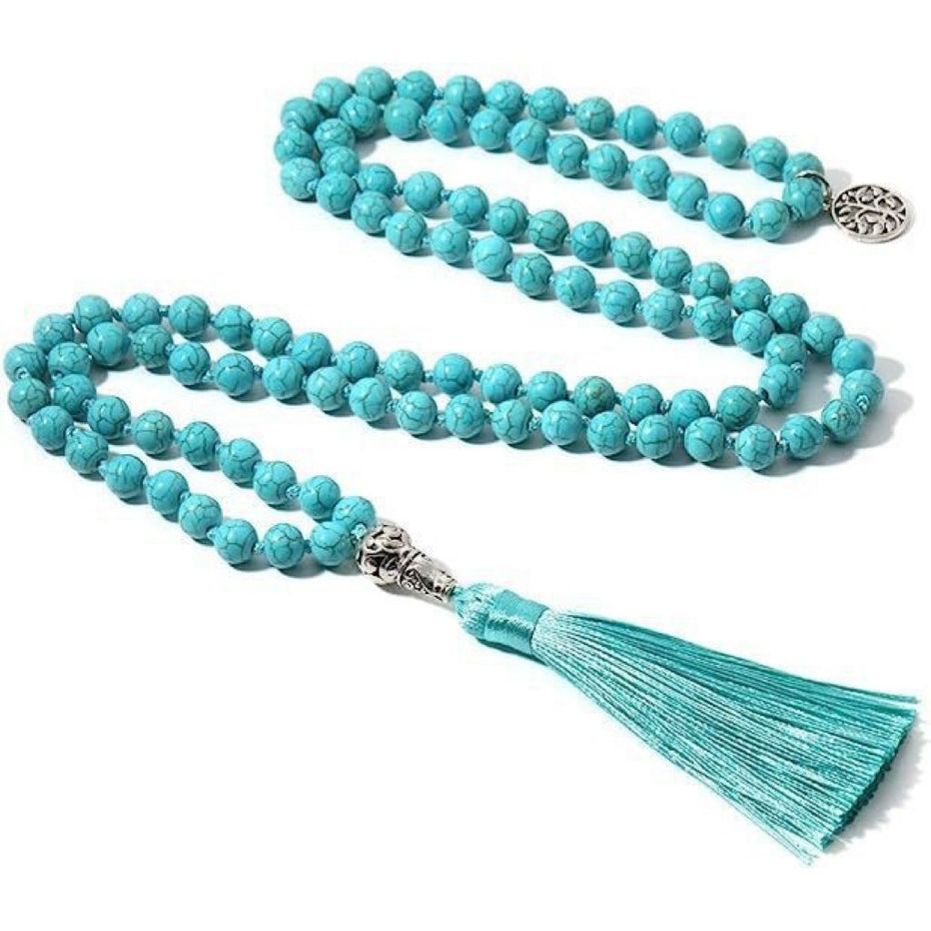 THE TRAVELER'S COLLECTION: 108 Stone Tassel Necklace
