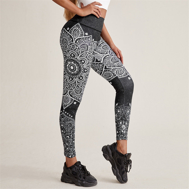 Plus Size High-Waist Compression Yoga Leggings with Pockets