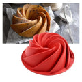 2 PCS New Luxury Large Spiral shape silicone Bundt Cake Pan 10- inch, Bread Bakeware Mold baking Tools Cyclone Shape Cake Mould  Baking Tool