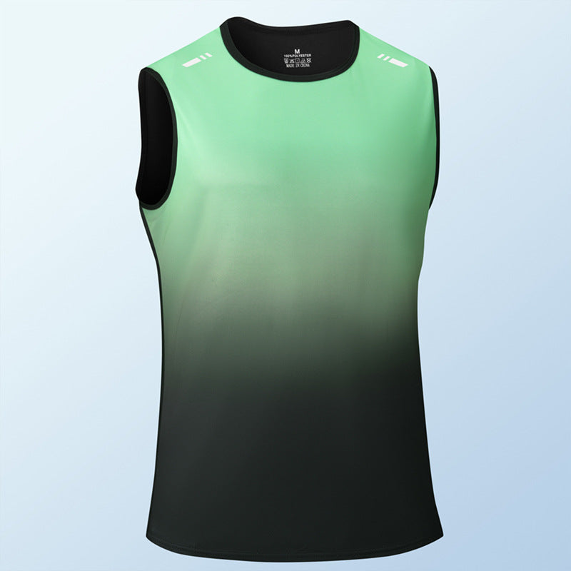 Mens Sleeveless T-shirt Ideal For Outdoor Running Fitness And Basketball