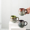 500ml Creative Retro Ceramic Mug – Large-Capacity Breakfast, Cereal & Latte Cup