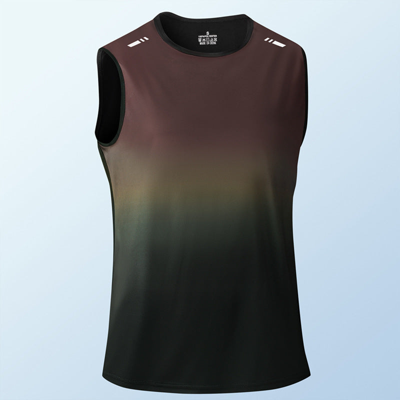 Mens Sleeveless T-shirt Ideal For Outdoor Running Fitness And Basketball