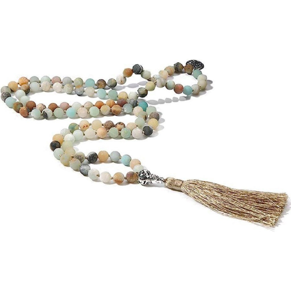 THE TRAVELER'S COLLECTION: 108 Stone Tassel Necklace